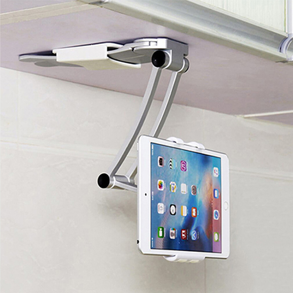 Tablet Mount Stand 2-In-1 Kitchen Wall Counter Top Desktop Mount Recipe Holder Wall Desk Tablet Stand For Tablet And Smartphones
