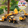 6/Batch 7 Types of Metal Toy Vehicles Small Die Casting Construction Vehicle Tractor Toy Dump Truck Type Alloy Toy Vehicle