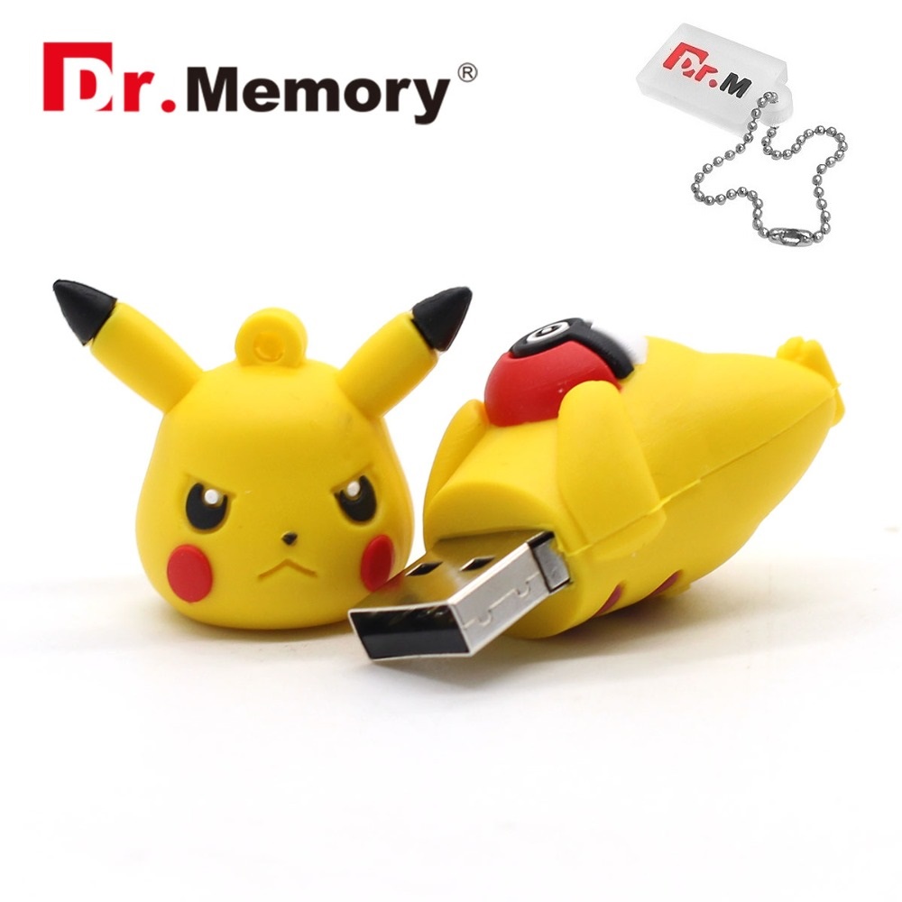 pokemon USB Flash Drive yellow Flash Drive Dr.memory 4gb 8gb 16gb 32gb Flash Memory Stick pocket monster u disco Poke Ball