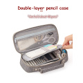 Kawaii Portable Double-Layer Waterproof Pencil Case Large-Capacity School Pencil Pouch Office Supplies Korean Stationery Bags