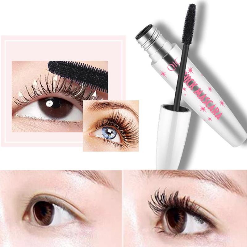 4D Silk Fiber Lash Mascara Waterproof For Eyelash Extension Black Thick Lengthening Eye Lashes Korean