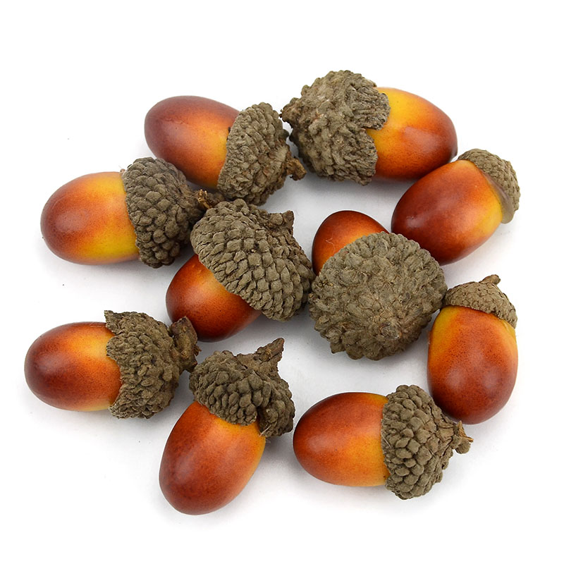 Cheap 20 pieces of beautiful acorns mini artificial foam fruit and vegetables fruits home wedding christmas tree decoration