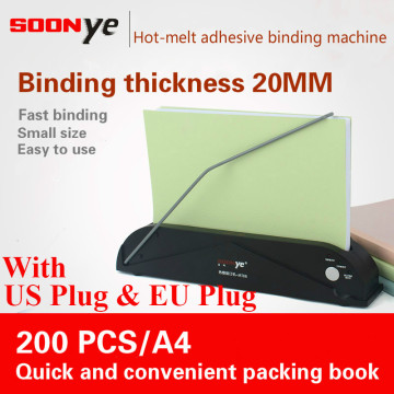 Paper Thermal Bind Hot-melt Bookbinding Gluing Machine Hot Melting Bid Document Financial Certificate Glue Strip Packing Set