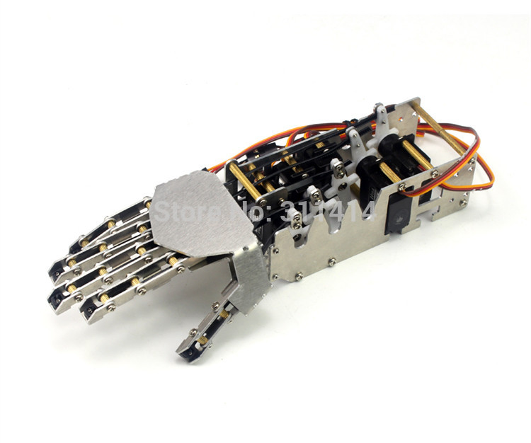 5DOF Humanoid Five Fingers Metal Manipulator Arm Mount Kit Left + Right Hand With GS9018 Servos For Robot DIY Assembly