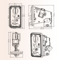 Colorful LED light Plastic Front Plate Entry Single Coin Selector TW-389 Anti Finishing for Vending Machine MAME Game Cabinet