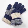 Unisex Wool Knit Jacquard Touch Screen Driving Gloves Men's Winter Cashmere Plus Velvet Thicken Elastic Warm Cycling Mittens H64