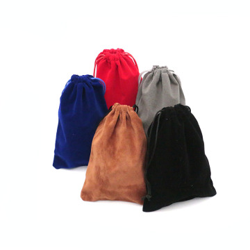 Wholesale Velvet Bags 13x18cm 5pcs Wedding Drawstring Pouches Jewelry Display Bags Nice Gift Bag Red&Black etc. Gift Bags Cheap
