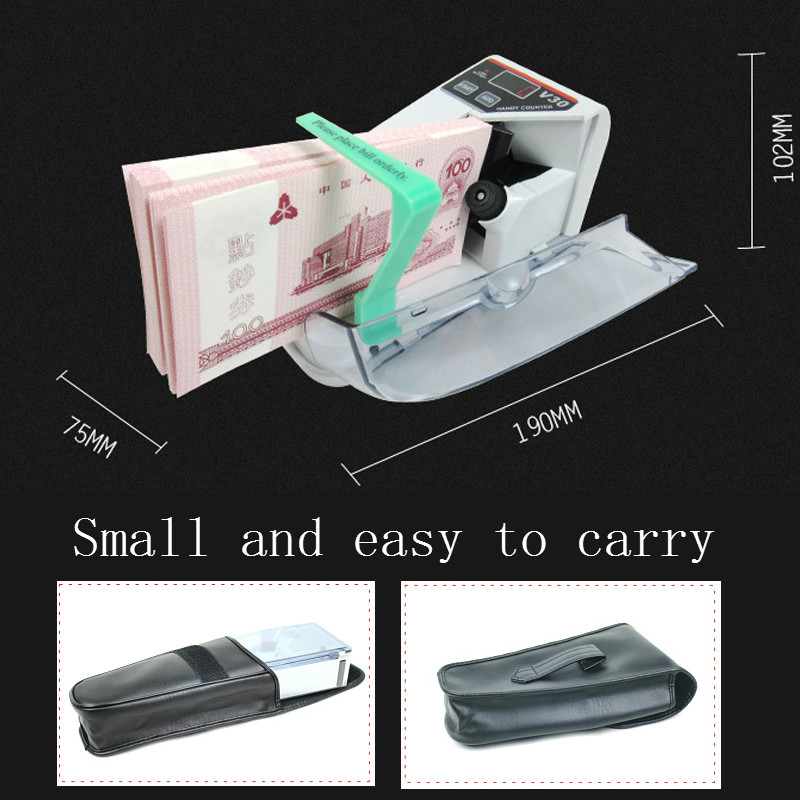 EU US UK Mini Money Currency Counting Machine Handy Bill Cash Banknote Counter Money AC or Battery Powered for Fake Money Dollar