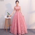 Plus size Dusty pink bridesmaid dresses new lace back A line robe demoiselle d'honneur vestido madrinha wedding guest gown