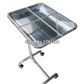 Medical Instrument Stand Removable Stainless Steel Tray Medical Hospital Patient Stand tray Patient Room Double Post Trolley New