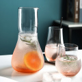 Kettle Glass Water Jug Kettle Tea Pot Gradient Pear Shape Creativity Irregular Orange Cold Water Kettle 1100ml Home Kitchen Bar