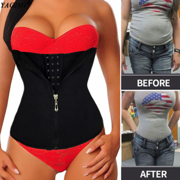 YAGIMI Slimming Sheath Curve Shaper Corset Waist Trainer Neoprene Shaping Strap Zipper Shapewear Tummy Control Colombian Girdles