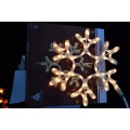 UL Listed Milky White Incandescent Rope Light Motif 2D Snowflake Motif Light 12" snowflake window light