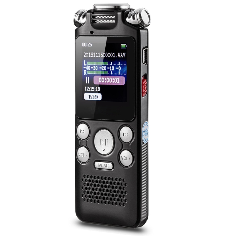 Digital o Voice Recorder Pen Mini Lossless Color Display Activated Sound Dictaphone MP3 Player Recording Noise Reduction