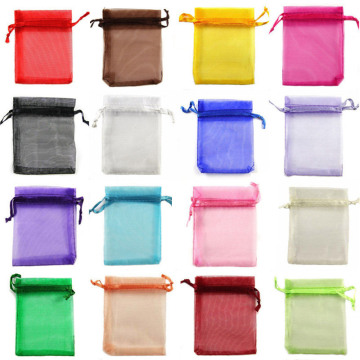 100Pcs Mixed Organza Bags Wedding Party Decoration Drawable Packaging Display Jewelry Candy Packaging Organza Bags & Pouches