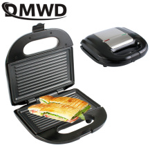 DMWD Electric Mini Sandwich Maker Grill Panini Non-Stick Pan Waffle Toaster Cake Breakfast Machine Barbecue Steak Frying Oven EU
