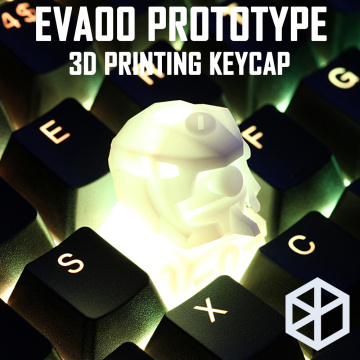 Novelty Shine Through Keycaps 3d printed print printing pla eva00 custom mechanical keyboards light Cherry MX compatible