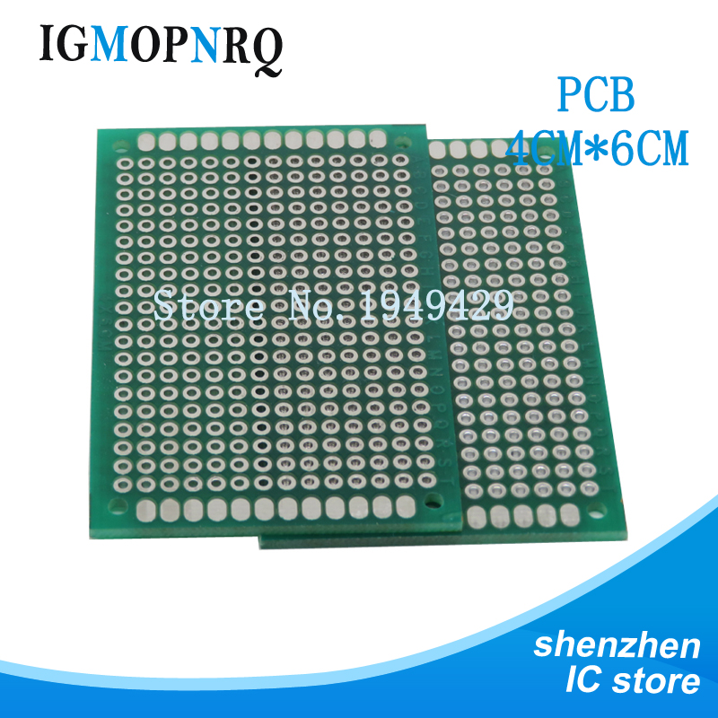 10pcs pcb High-quality!! Double Side Prototype PCB diy Universal Printed Circuit Board 4x6cm Hot sale