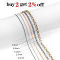 5m/lot 2-5.8mm Bulk Rolo Chain Long Jewelry Chain Extension Necklace Chains For DIY Handmade Jewelry Making Findings Accessories