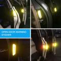 4Pcs Car OPEN Reflective Tape Reflective Strips Waterproof Auto Warning Stickers Night Driving Safety Lighting Luminous Tapes