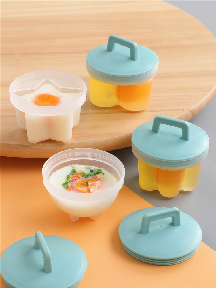 4pcs/set Kids Egg Poacher Egg Boiler for Children Kitchen Accessories Egg Cooker Tool Egg Pudding Chocolate Mold Dropshipping