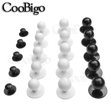 50pcs 7mm 11mm 12mm Black&White Plastic Buttons Restaurant Uniforms Chef Jacket Uniform Suit Buttons Garment Parts Accessories