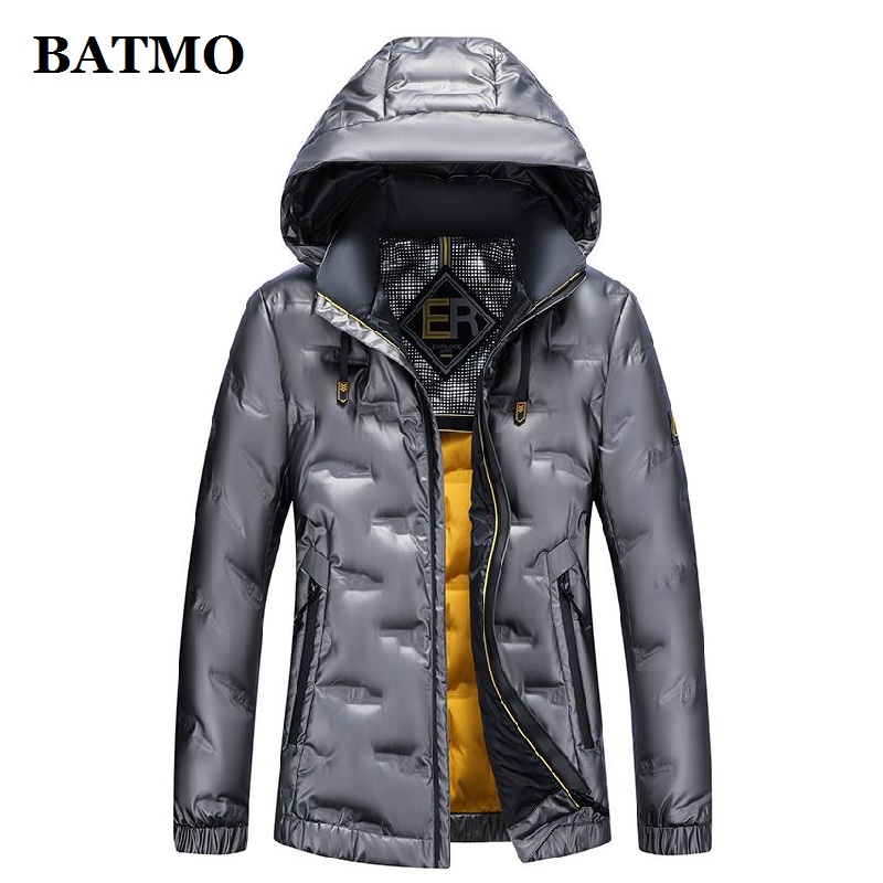 BATMO 2020 new arrival high quality 90% white duck down hooded jackets men,men's winter waterproof jackets S2001