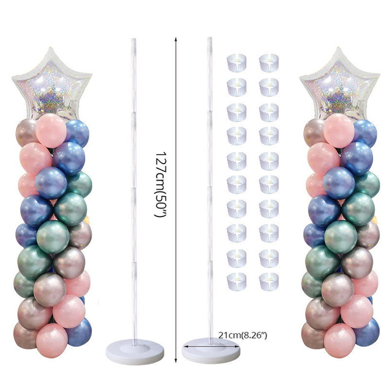 MEIDDING Happy Birthday Party Balloon Column Stand With Base and Pole For Wedding Party Latex Ballons Holder Arch Supplies
