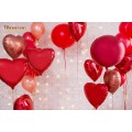 Happy Valentine's Day Backdrops For Photography Love Heart Red Ballons In Glitter Wall Curtain Wedding Party Photo Backgrounds