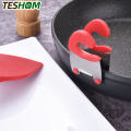 TESHOM Stainless Steel Pot Clip Scoop Clamp Tongs Holder for Pot Pan Spoon Holder Spatula Storage Rack Kitchen Cooking Tools