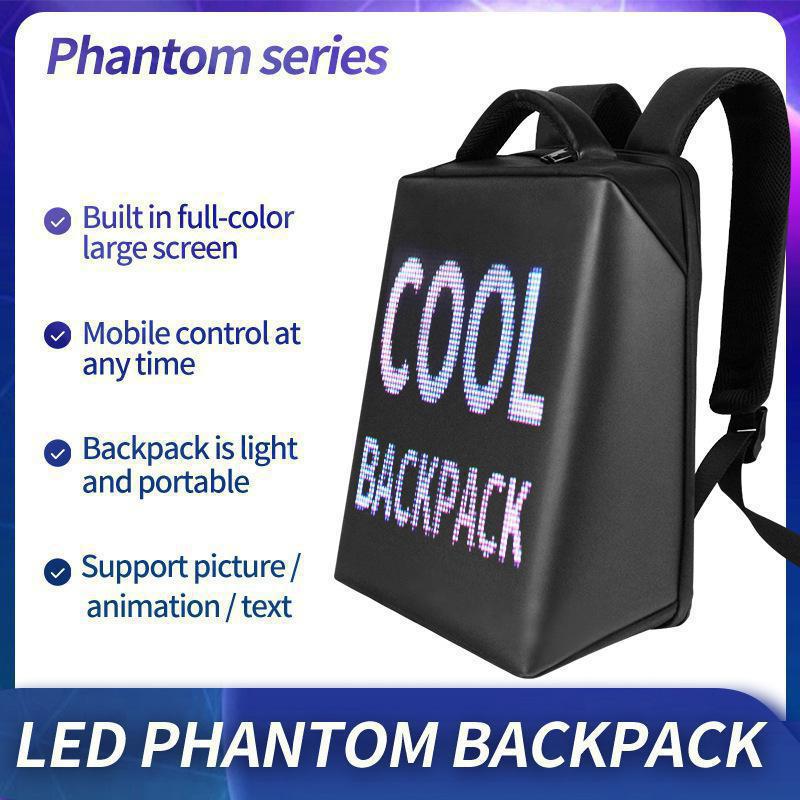 LED Backpack With Screen HD LED Backpack Dynamic Advertising Backpack Outdoor City Walking Billboard Bags Letrero Led