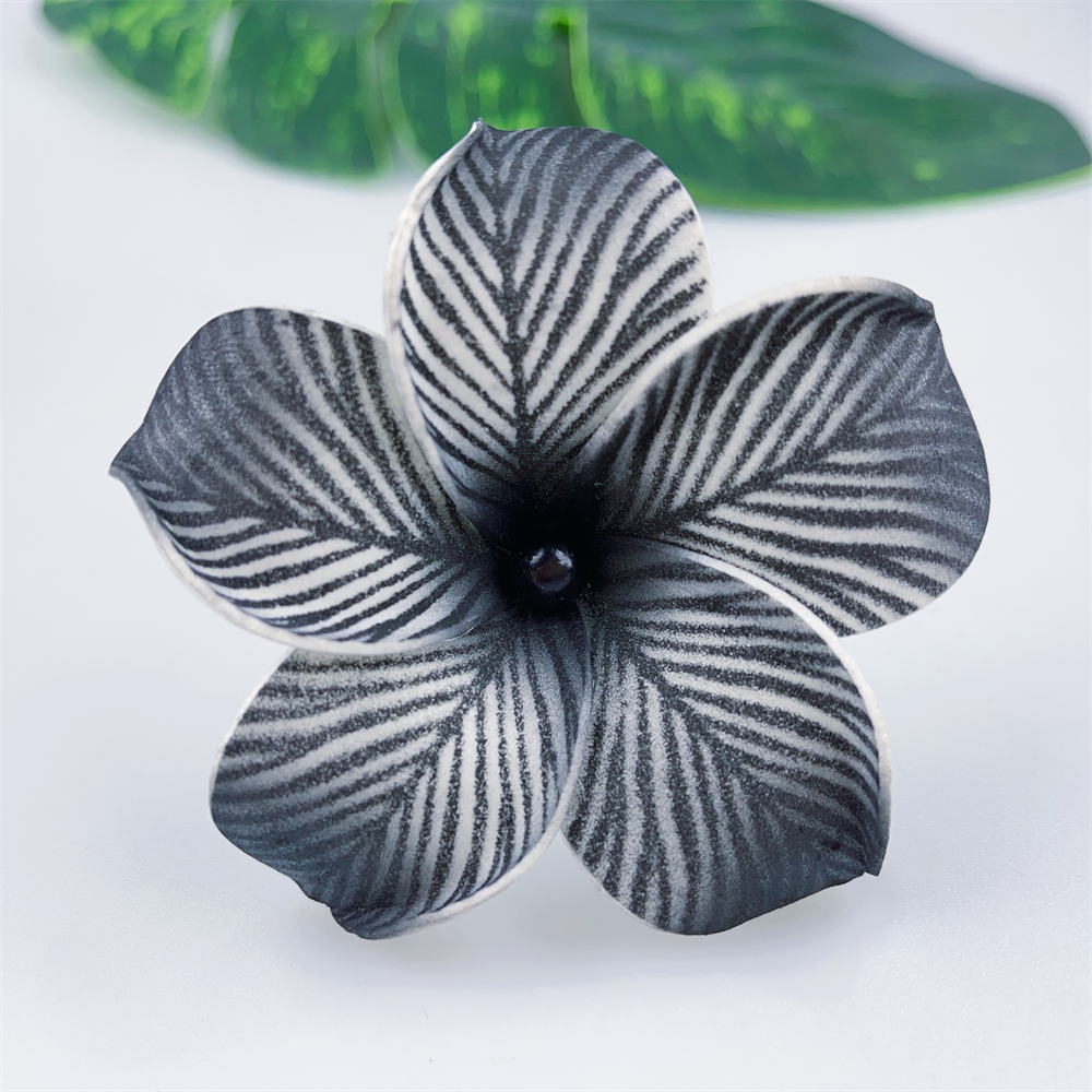 Kn Hf019b Bk Plumeria Hair Pick5