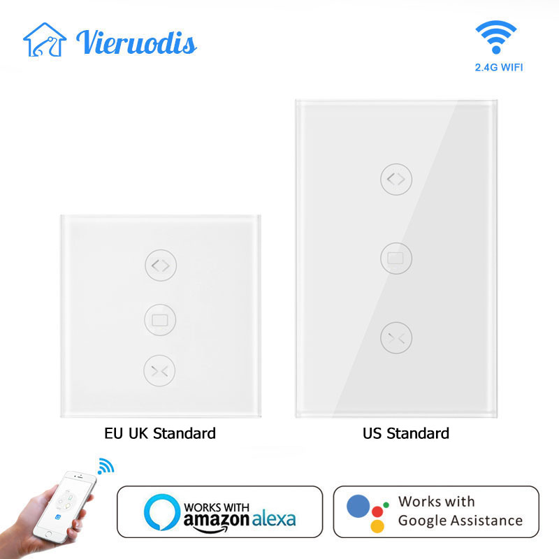WiFi Smart Curtain Switch Smart Life Tuya APP Electric Motorized Curtain Blind Roller Shutter Works with Alexa and Google Home