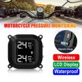 Motorcycle Real Time Tire Pressure Monitoring System Waterproof TPMS Wireless LCD Internal or External TH/WI+2 Sensors
