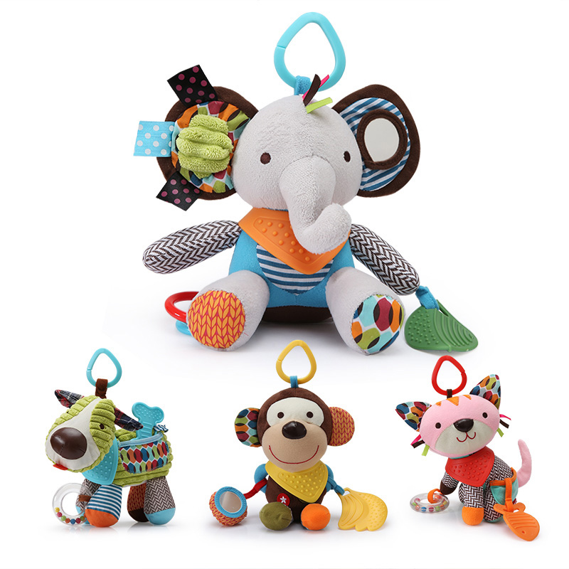 Baby 0-12 Month Rattle Toys Cute Animal Baby Rattles & Mobiles Infant Plush Learning Products Kids Gift for Children