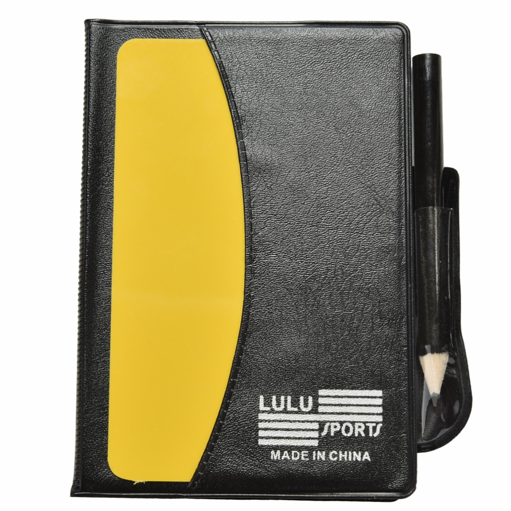 Useful Sport Football Soccer Referee Wallet Notebook with Red Card and Yellow Card