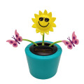 1PC Moving Dancing Swing Flip flap Solar Toy Power Sunflower Apple Car gadgets Gift Home Toys