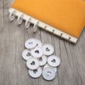 30PCS White Heart Binding Discs Plastic Round Button Loose-leaf Binder Notebook Disc Mushroom Hole Binder Buckle Office Supplies