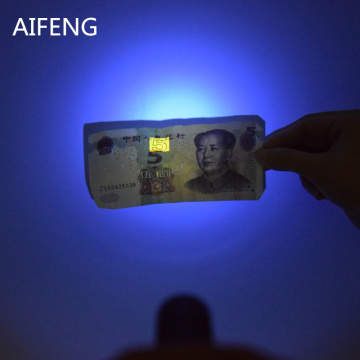 AIFENG Professional 365nm UV flashlight LED aa battery For Marker Checker Detection uv 365nm touch Voilet Purple UV light lamp