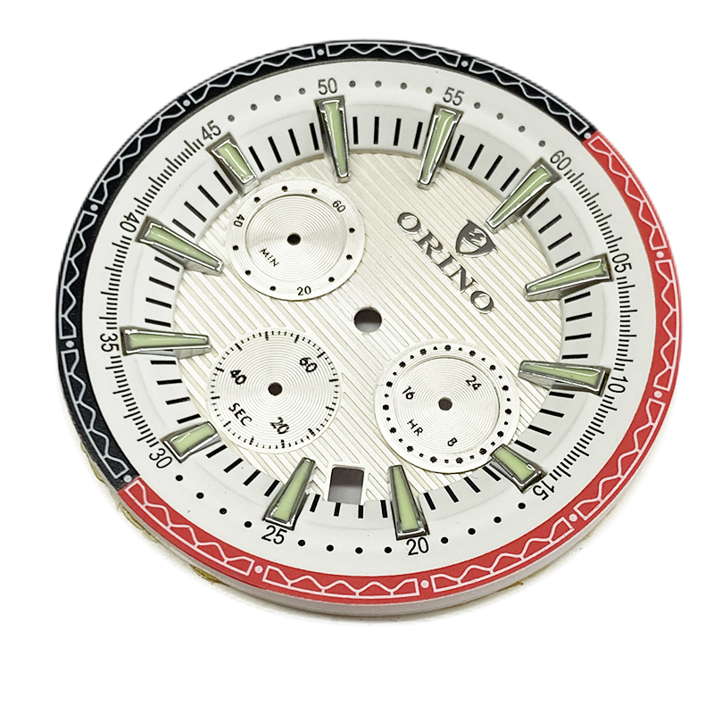Stamped watch dial with lume index