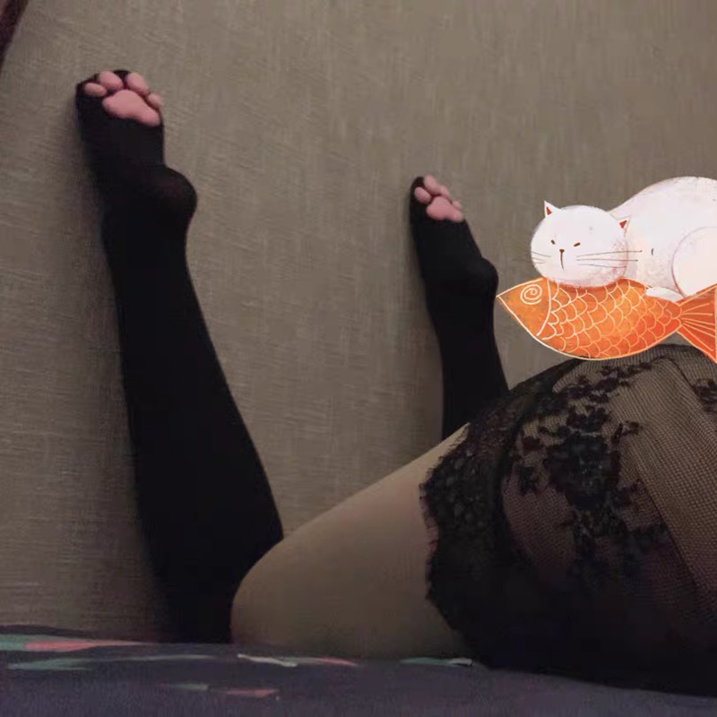 Kawaii Girls Anti-slip 3D Cute Cat Paw Pad Over Knee Socks Women Sexy Long Stockings for Cosplay Lolita Dress Gift