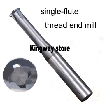 Single flute Carbide thread end mill thread mills, Metric thread milling cutter with Tialn coating