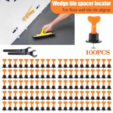 100Pcs Alignment Tile Leveling Wedges Tile Spacers System Flat Ceramic Leveler for Floor Wall Construction Tools Locator