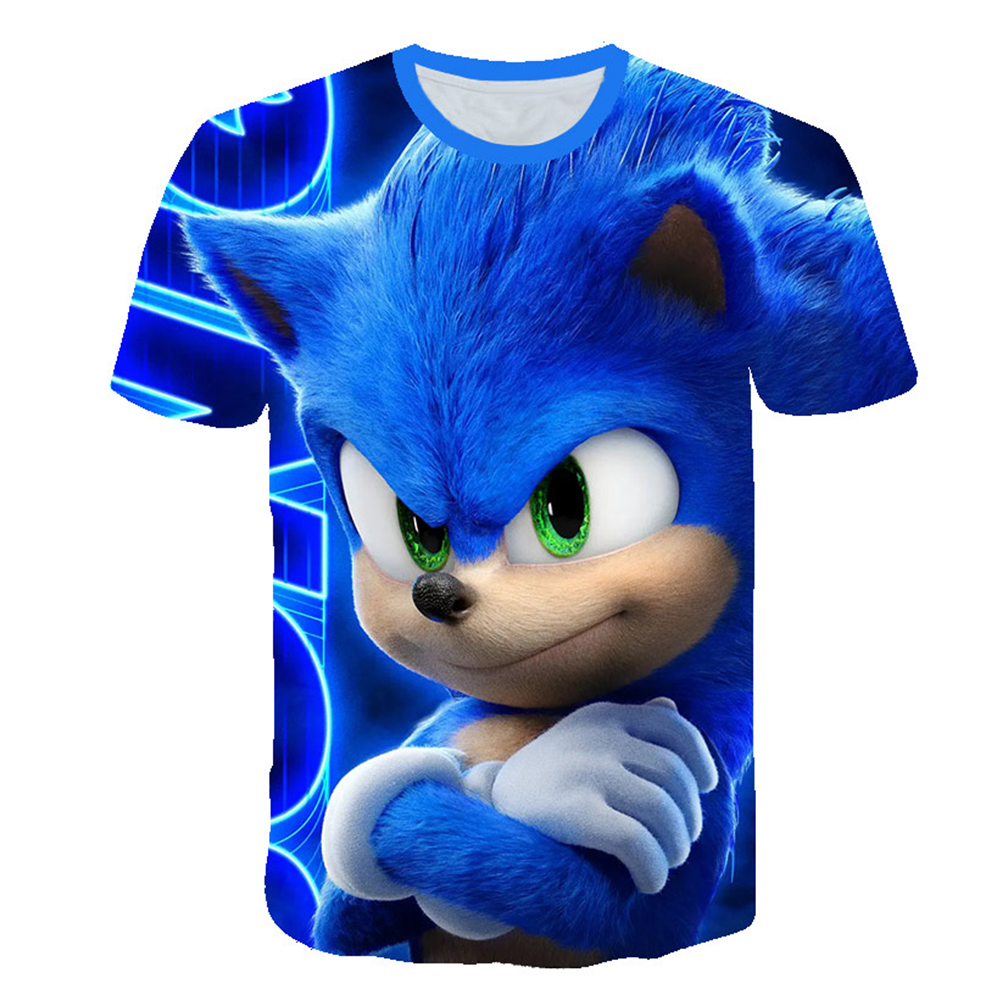 4-14 Years Old T-shirt For Children Clothes Sonic t shirt Sonic the Hedgehog Shirt For Baby Boys Clothes Girls Tops Tee As Gifts