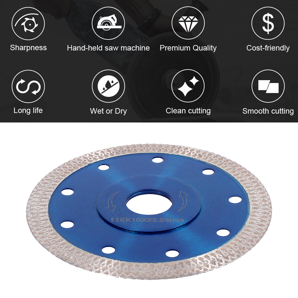 115mm/125mm Porcelain Tile Cutting Blade Ultra-thin Diamond Porcelain Saw Blade Circular Disc for Cutting Porcelain Tiles