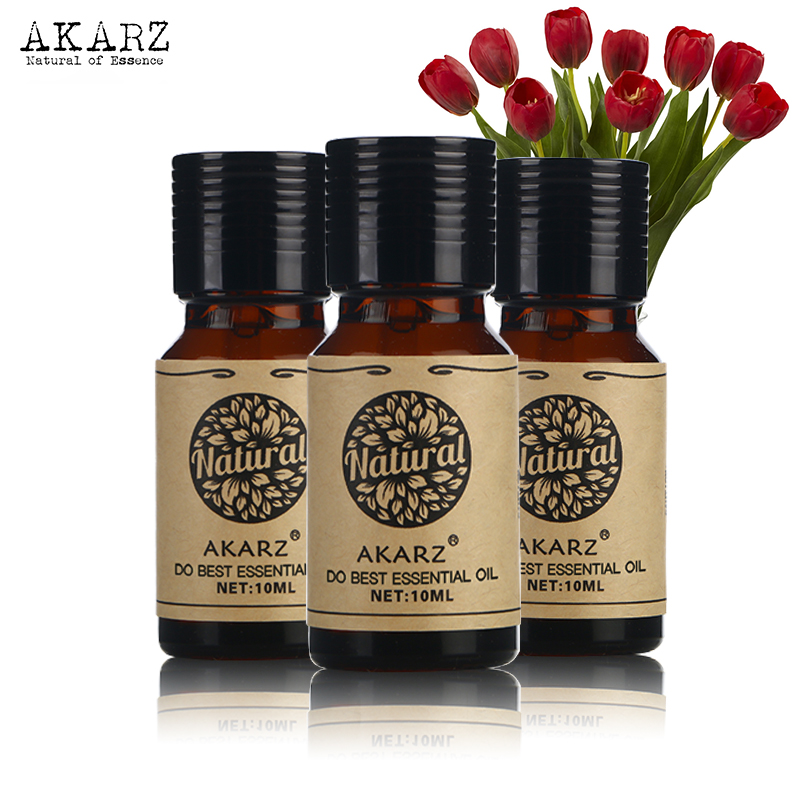 Cherry blossom Laurel Peony essential oil sets AKARZ Famous brand For Aromatherapy Massage Spa Bath skin face care 10ml*3