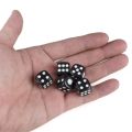 50 Pcs 12mm Black Acrylic Dice Round Corner Six Sided D6 KTV Bar Party Dice Game Board Game Gambling Accessories