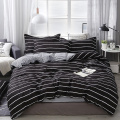 Bedding Set 4Pcs/Set 21Style Bed Sheet Pillowcase & Duvet Cover Sets Stripe Aloe Cotton Bed Set Home Bed Textile Products