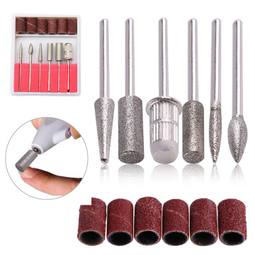 12Pcs/set Nail Drill Bits Nail Grinding Head Electric Manicure Set For Electric Manicure Drill Machine Milling Cutter Nail Files