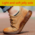 Anti-smashing Anti Puncture Steel Toe Cap Safety Shoes Male Lightweight Work Shoes Wear-resistant Deodorant Men's Winter Boots